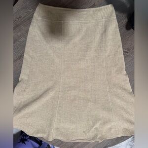 Vintage Beige Midi-Skirt